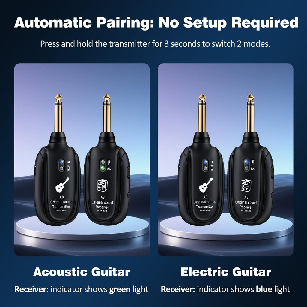 Wireless Guitar System UHF 2 Modes Y20243