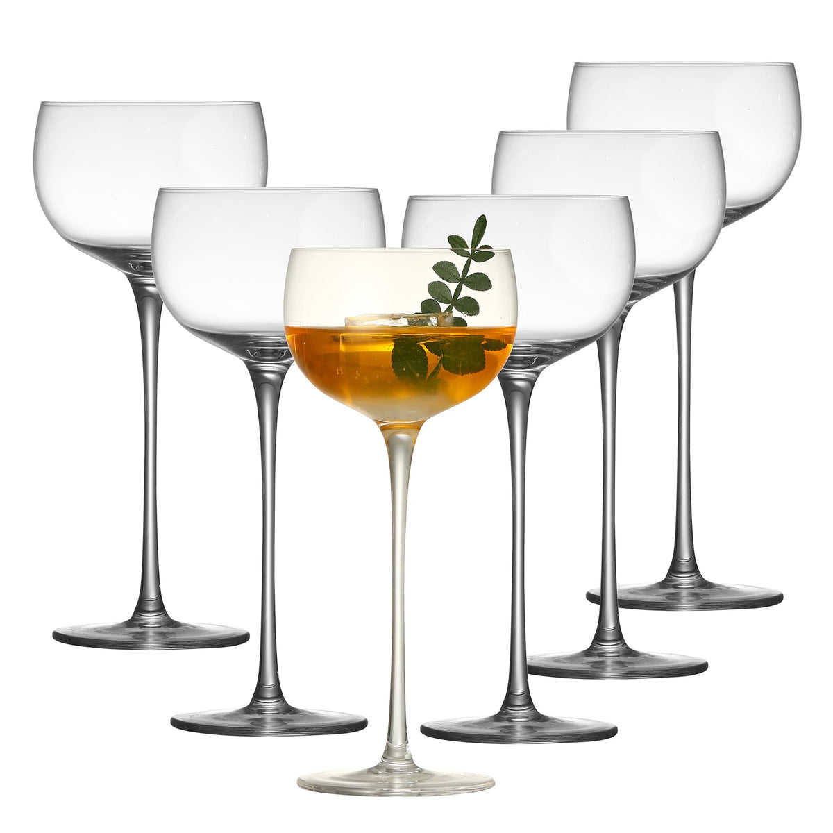 Crystal Cocktail Coupe Glasses, Set of 6 L7694