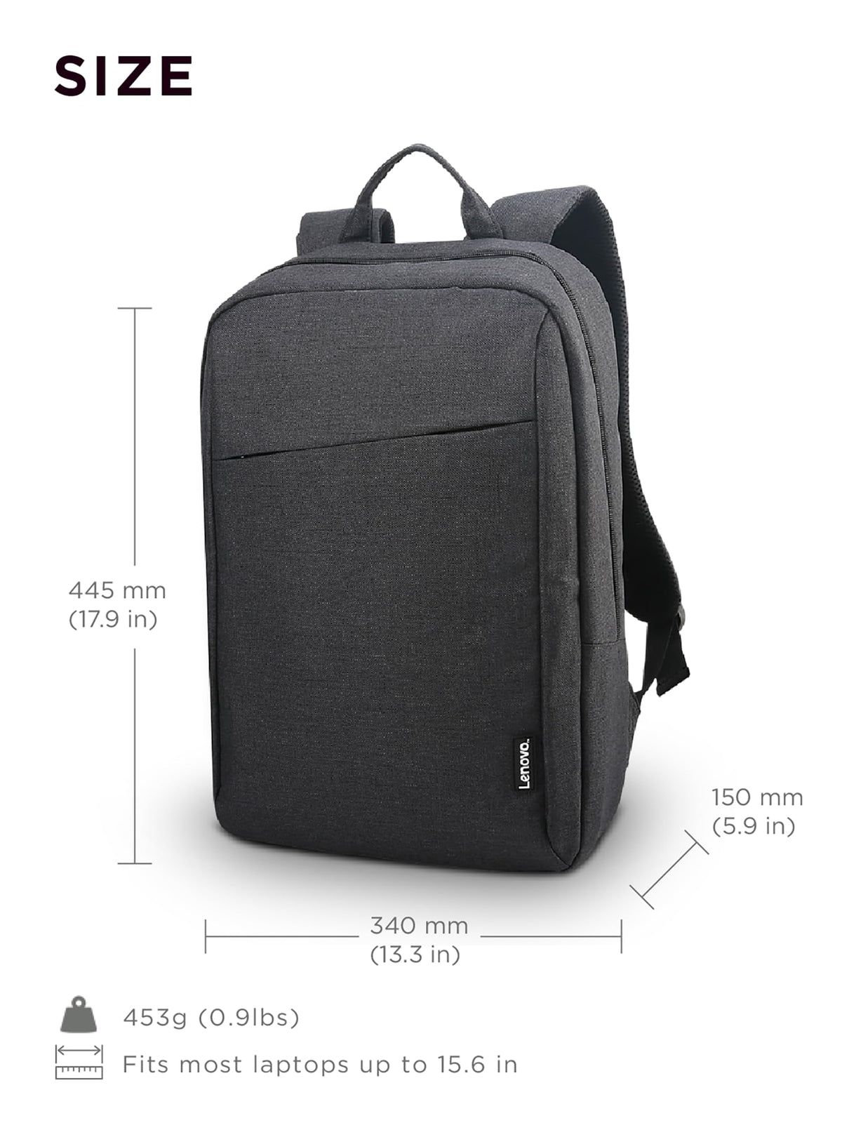 Black 15.6-Inch Laptop Backpack J2084