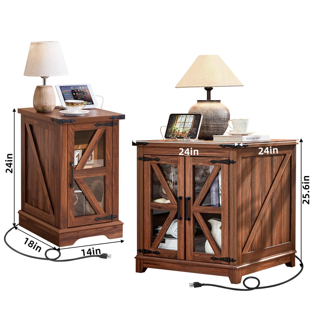 End Table Set 2 with Charger T7410