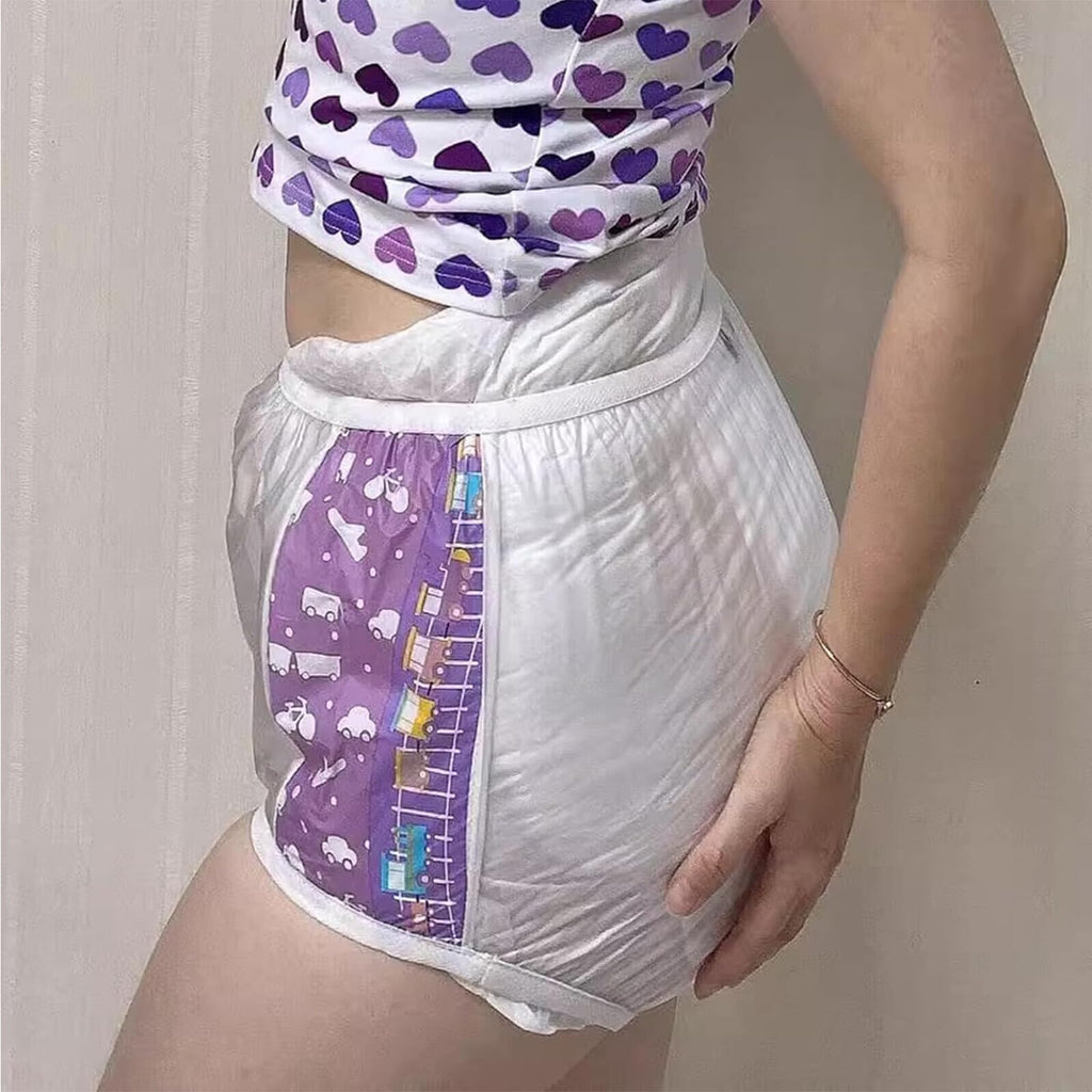 Adult Plastic Diaper Cover Waterproof Pull-On Incontinence Pants Y911919