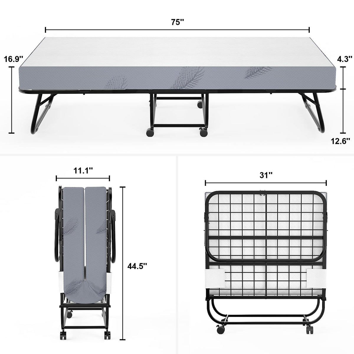 Folding Bed with Mattress K525