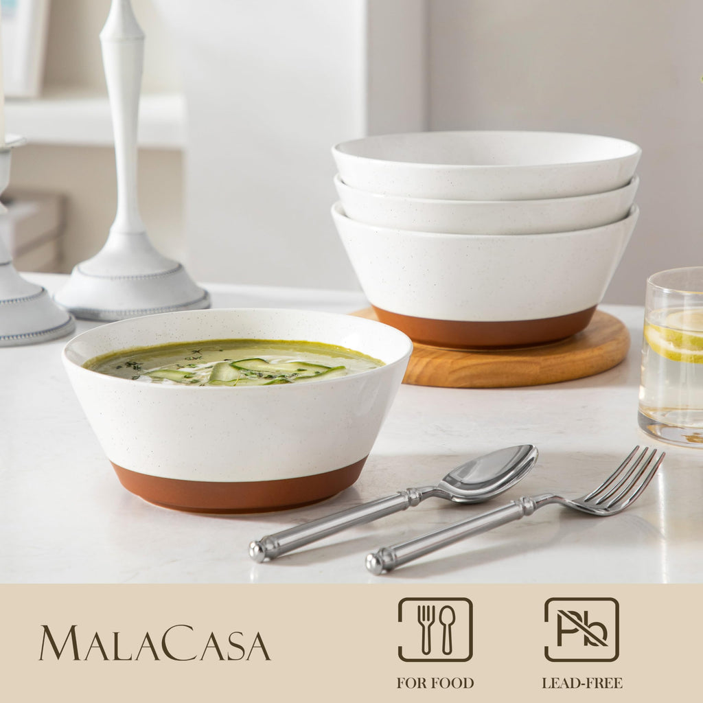 Ceramic Soup Bowl Set of 4 and Baking Dish W73223