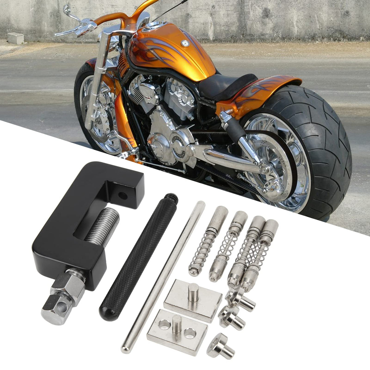 12 Pc Universal Motorcycle Chain Riveting Tool Set with Storage Box V8693