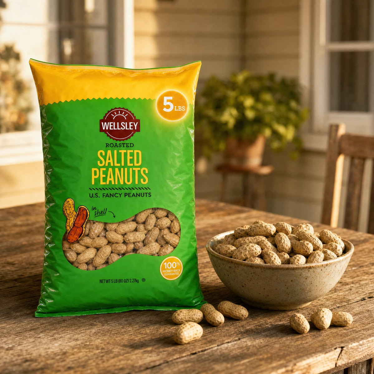 Salted Roasted Peanuts in Shell 5 lb Bag I6000
