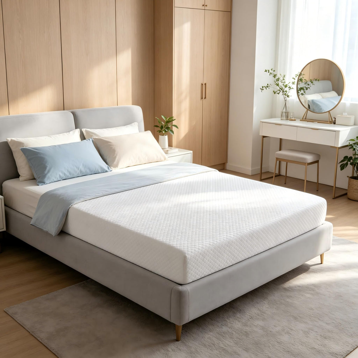 5 Inch Twin Size White Gel Memory Foam X11458
