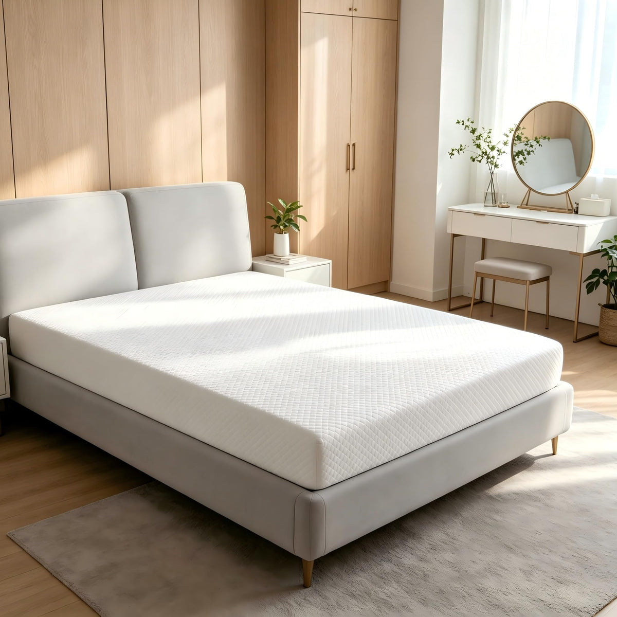 5 Inch Twin Size White Gel Memory Foam X11458