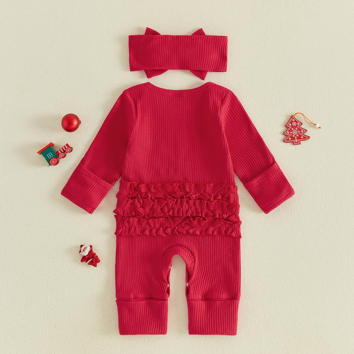 Baby Girl Long Sleeve Romper Headband D17777