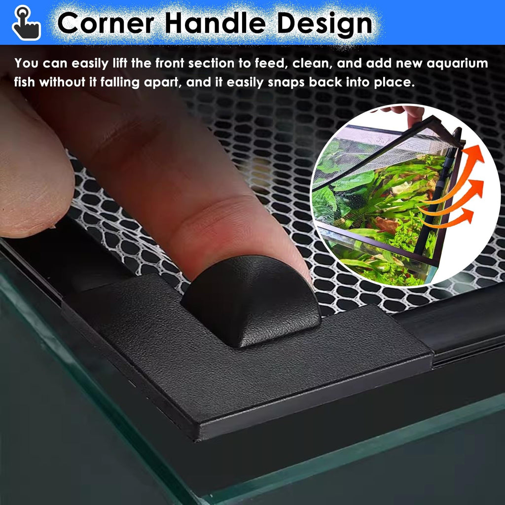Fish Tank Top Cover Anti-Jumping Net with Magnetic Edges E39372