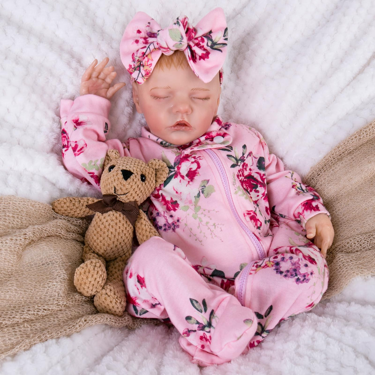 20 inch Purple Floral Jumpsuits Set E518233