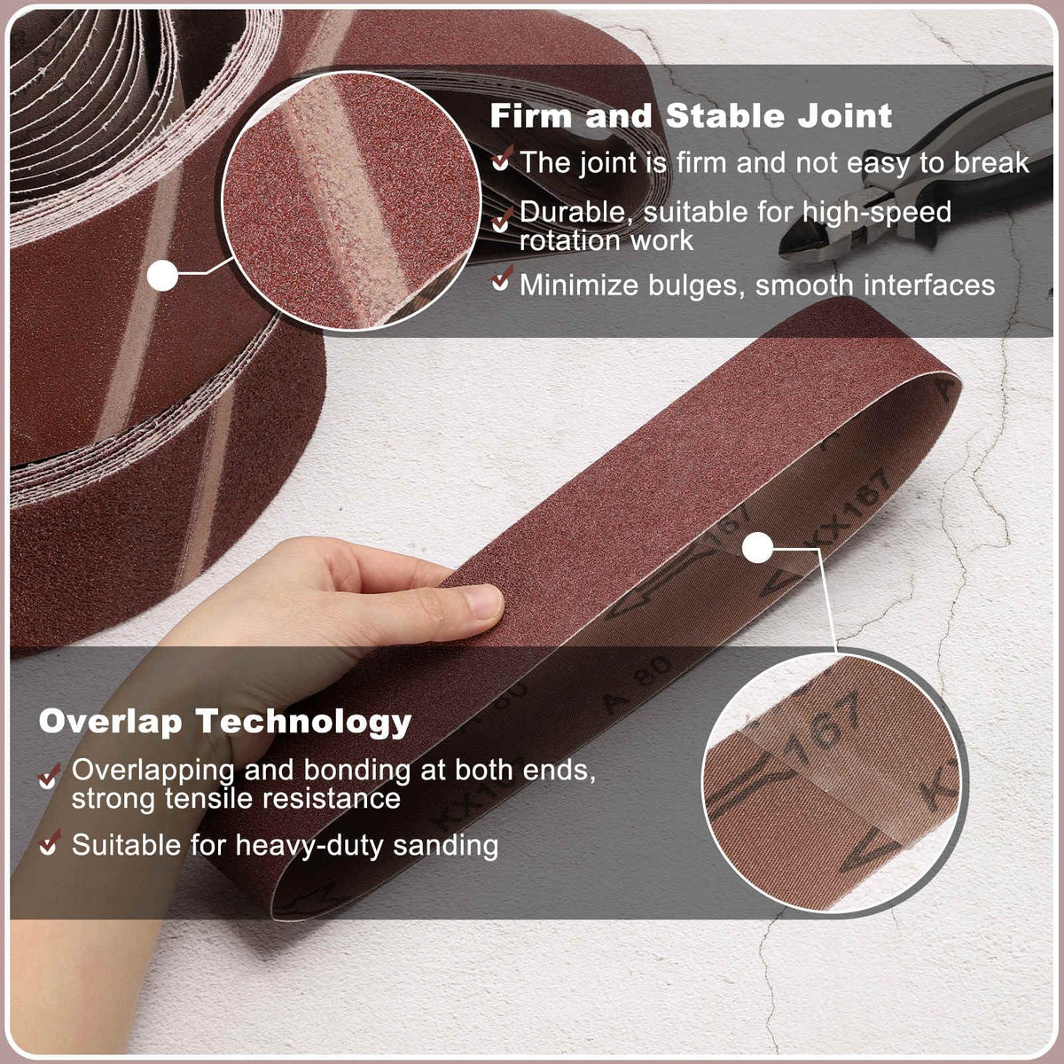 4 x 36 Inch 40 Grits Aluminum Oxide Sanding Belts F90951