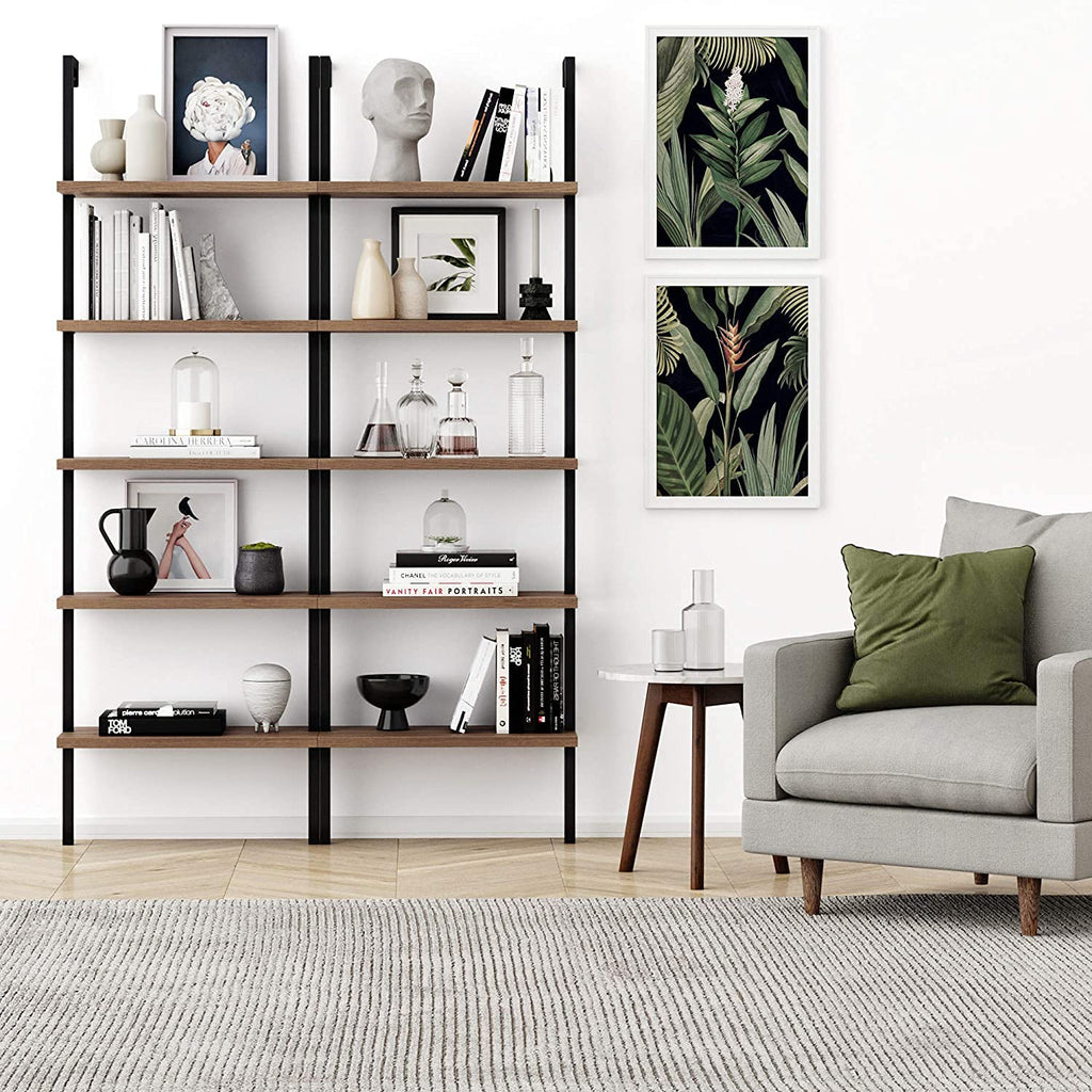 5-Shelf Oak Wood Modern Bookcase G54909