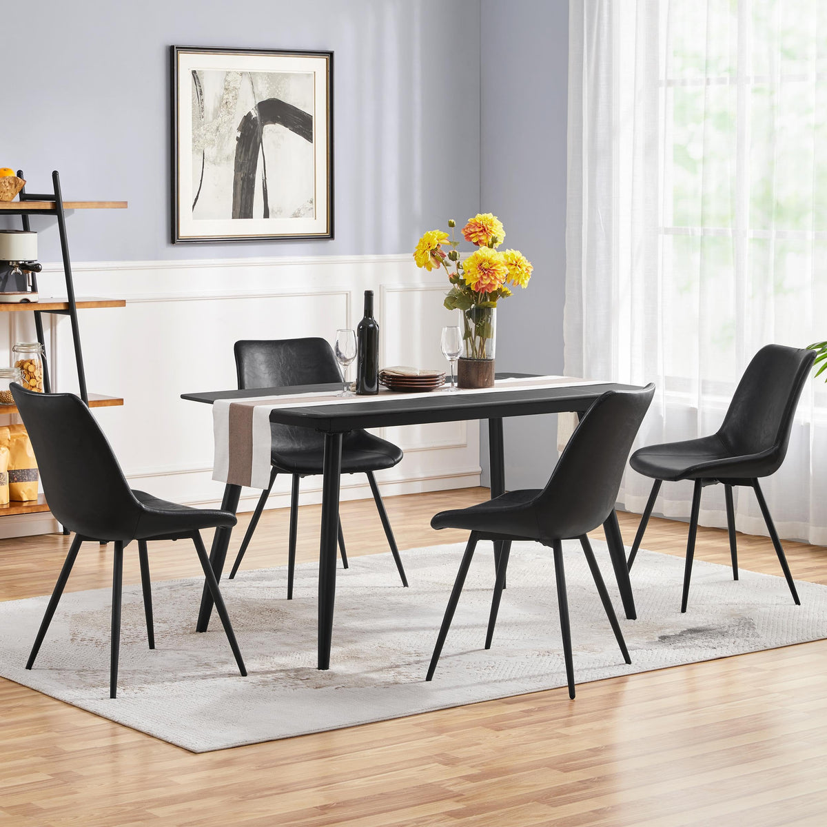 Black Dining Chairs Set of 6 P816266