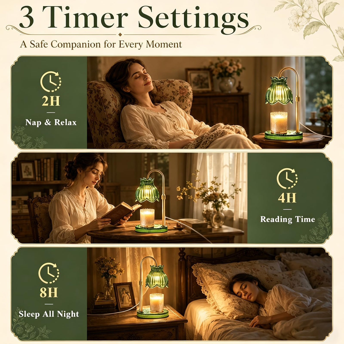 Candle Warmer Lamp with Timer Dimmer U39990