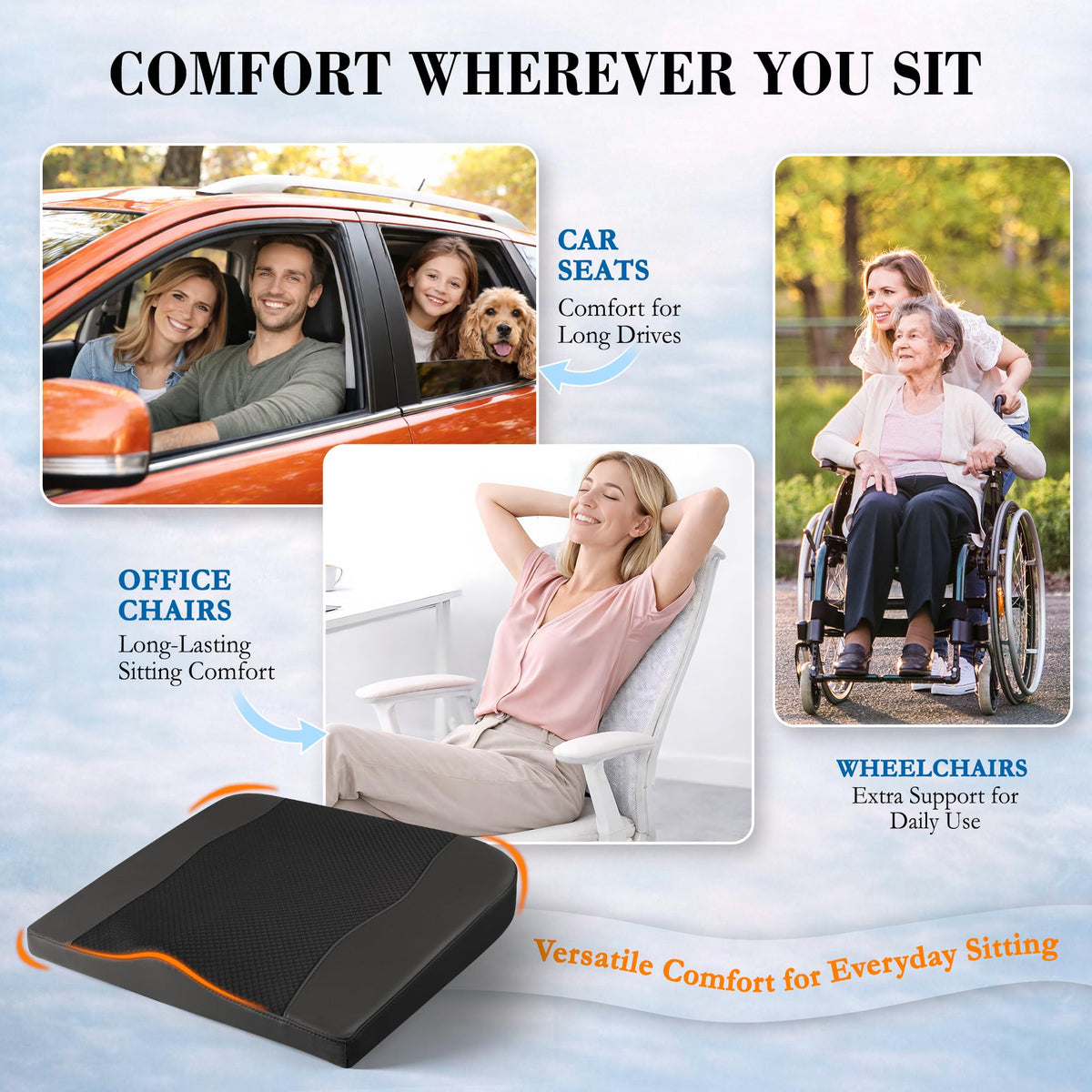 Memory Foam Car Seat Cushion S409227