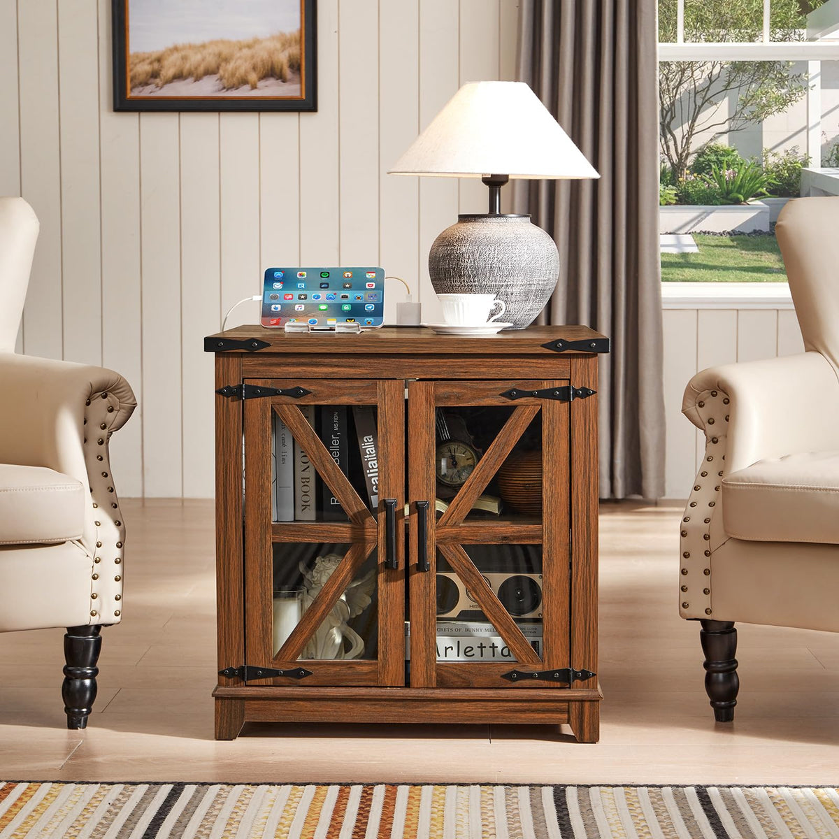 End Table Set 2 with Charger T7410