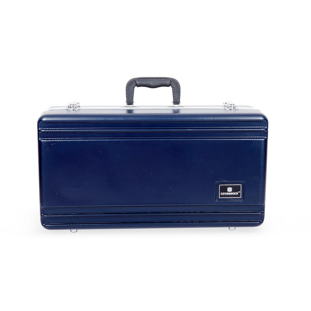 Textured Blue Velvet Interior Trumpet Case X37437