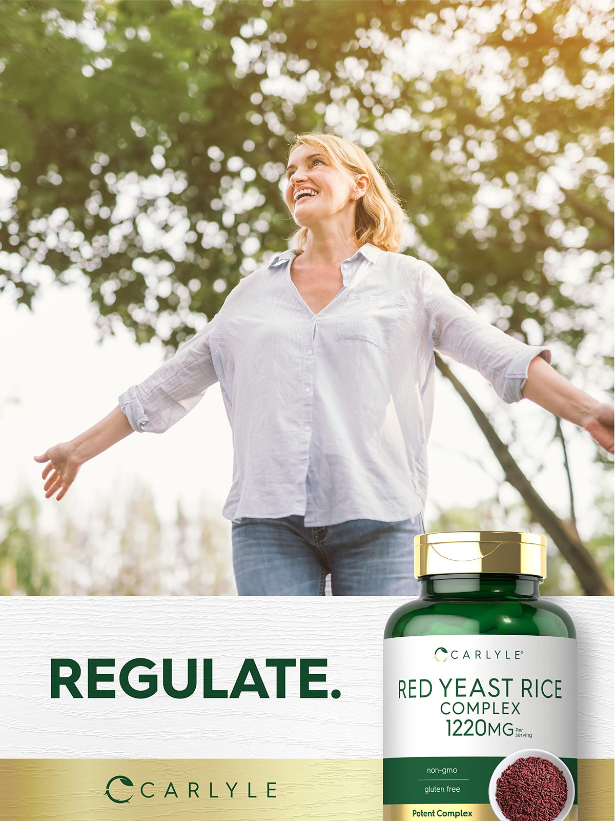 Red Yeast Rice 1220mg 120 Capsules with Policosanol U6023