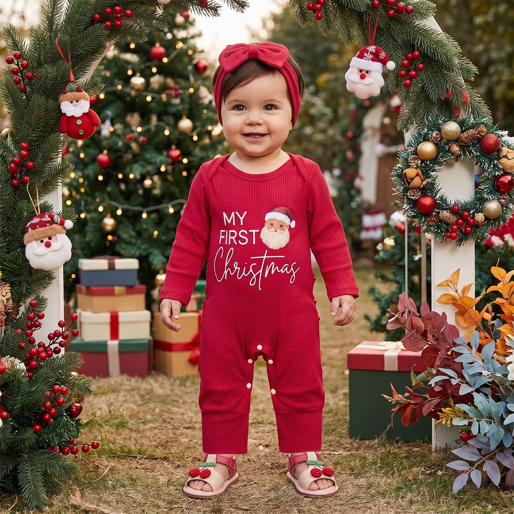 Baby Girl Long Sleeve Romper Headband D17777
