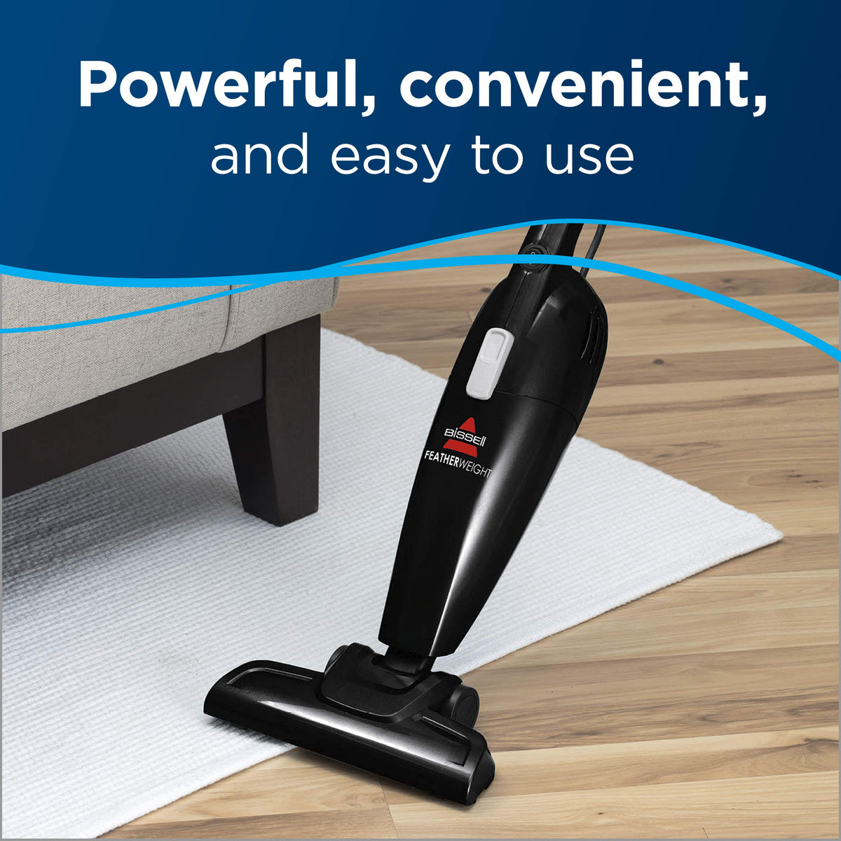 Bagged Lightweight Upright Vacuum Cleaner & Bagless Stick Vacuum with Crevice Tool X816826