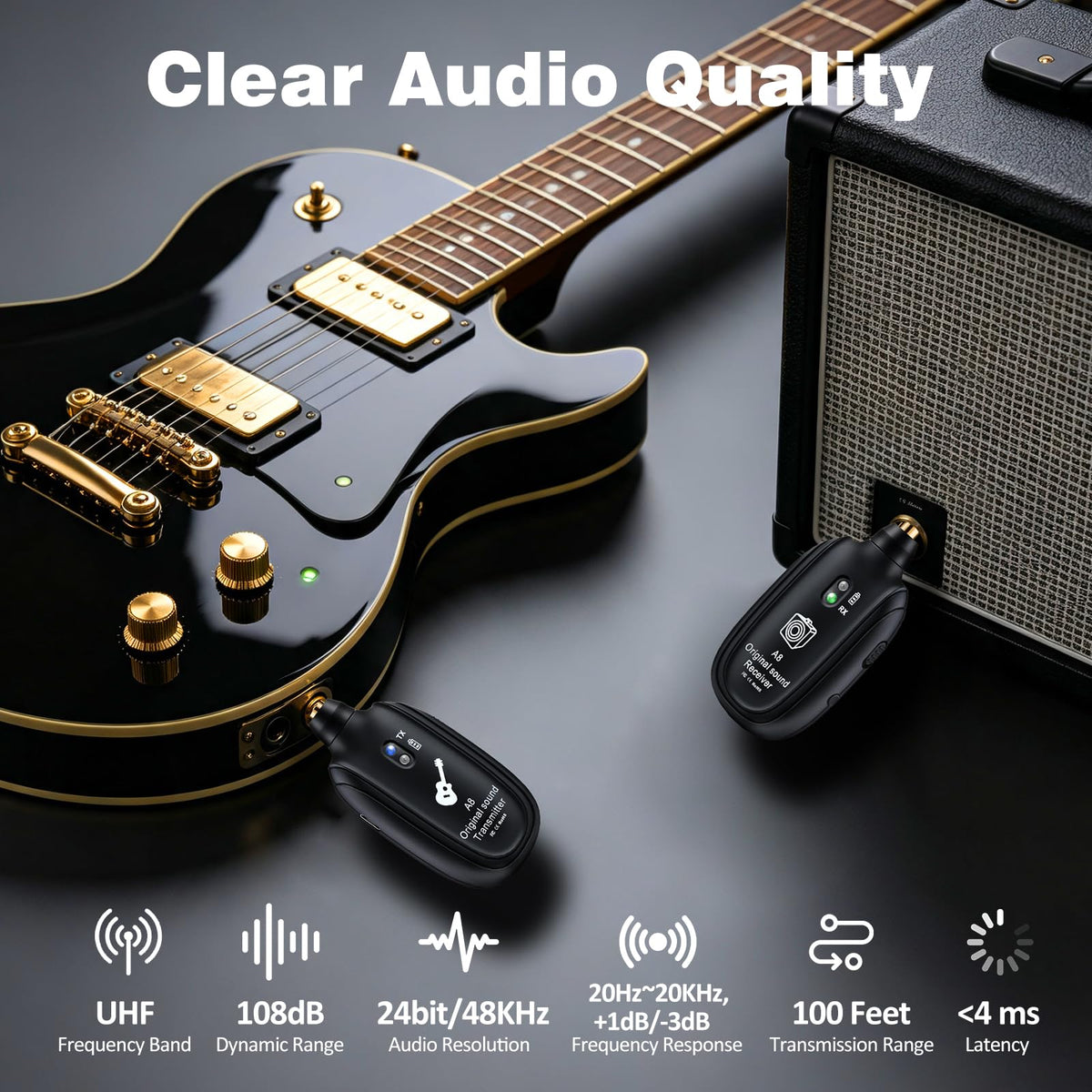 Wireless Guitar System UHF 2 Modes Y20243