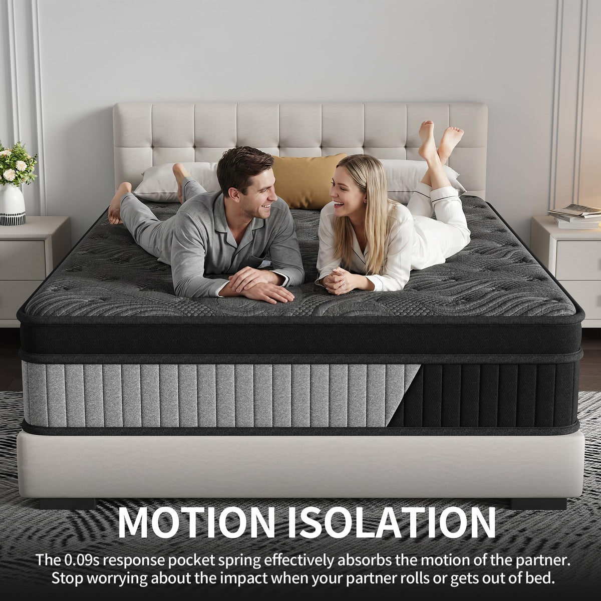 12 Inch Medium Firm Hybrid Mattress with Pocket Spring and Memory Foam C17551
