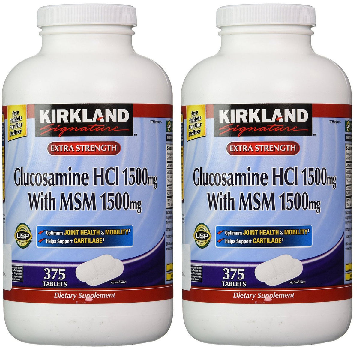 Glucosamine with MSM 375 Tablets 2 Pack C698