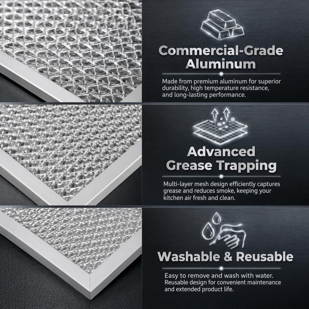 Aluminum Mesh Range Hood Filter 11.5"x17.25" 2 Pack M34296
