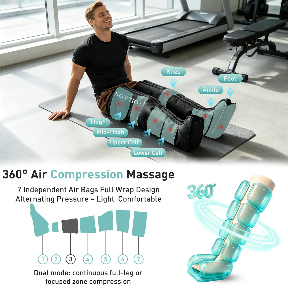 Air Compression Leg Massager with 6 Modes 3 Pressure Levels L179597