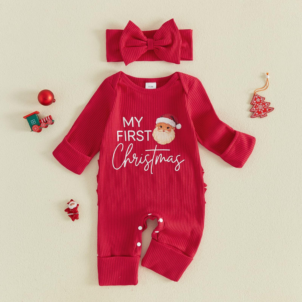 Baby Girl Long Sleeve Romper Headband D17777