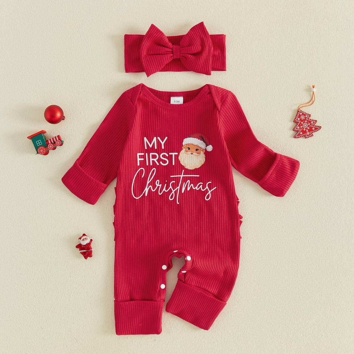 Baby Girl Long Sleeve Romper Headband D17777