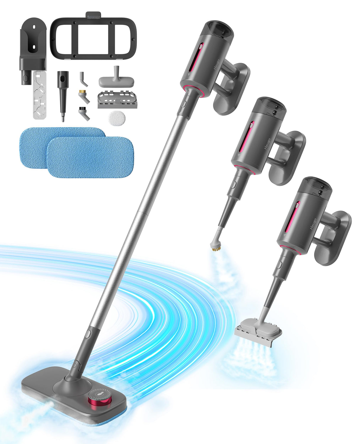7in1 Handheld Steam Mop 1500W 23ft Cord J198