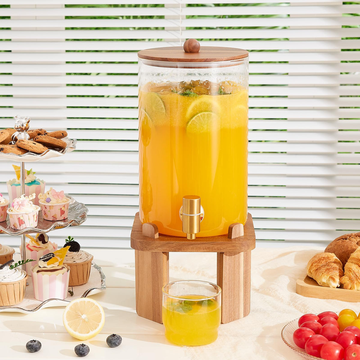 Glass Drink Dispenser with Stand U998