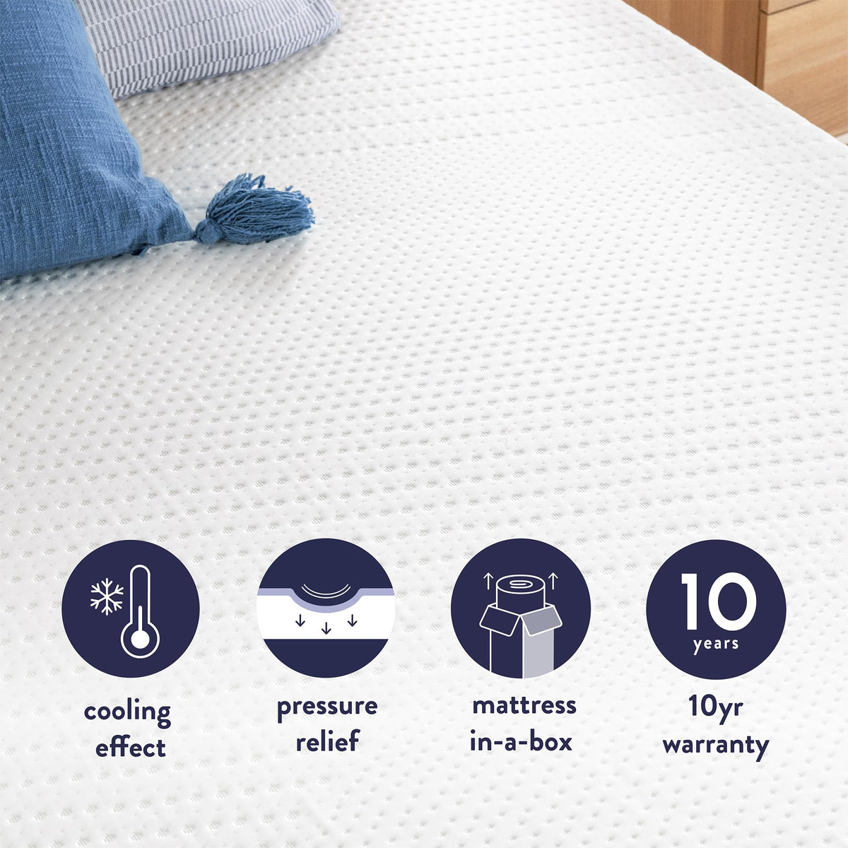 5 Inch Twin Cooling Gel Memory Foam Mattress J76842