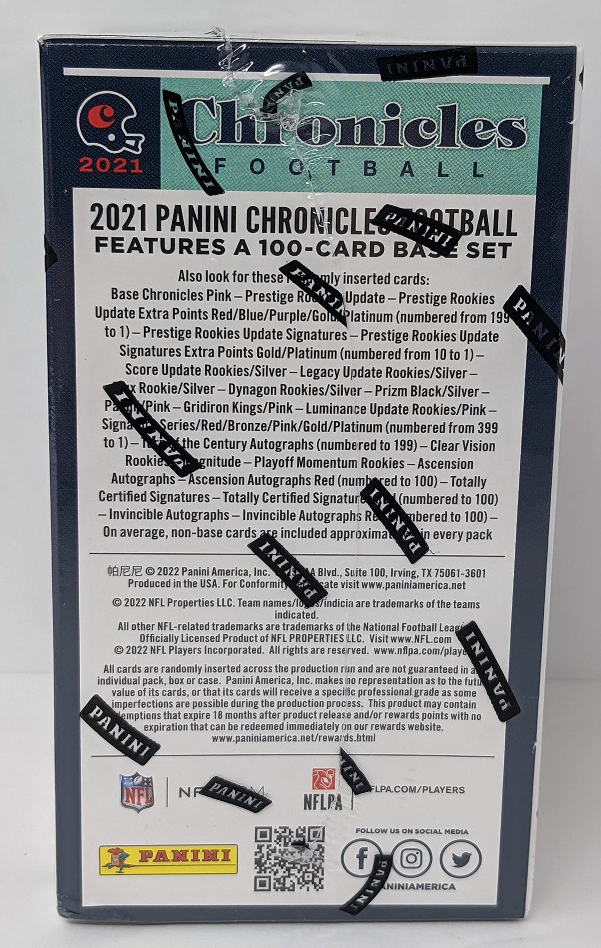 2021 Panini Chronicles NFL Football Blaster Box W437333