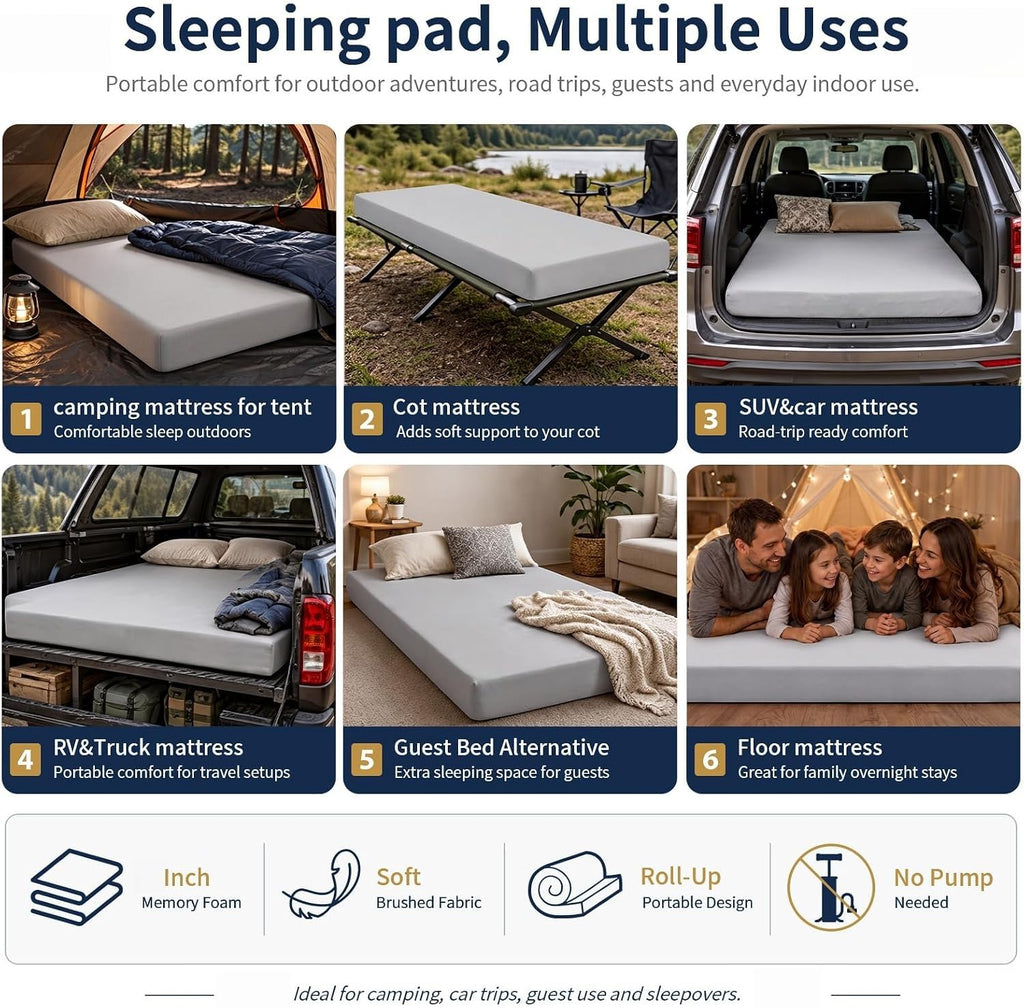 5 Inch Twin Size White Gel Memory Foam X11458
