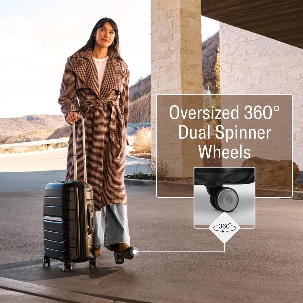 Hardside Carry-On Luggage with Spinner Wheels Y779