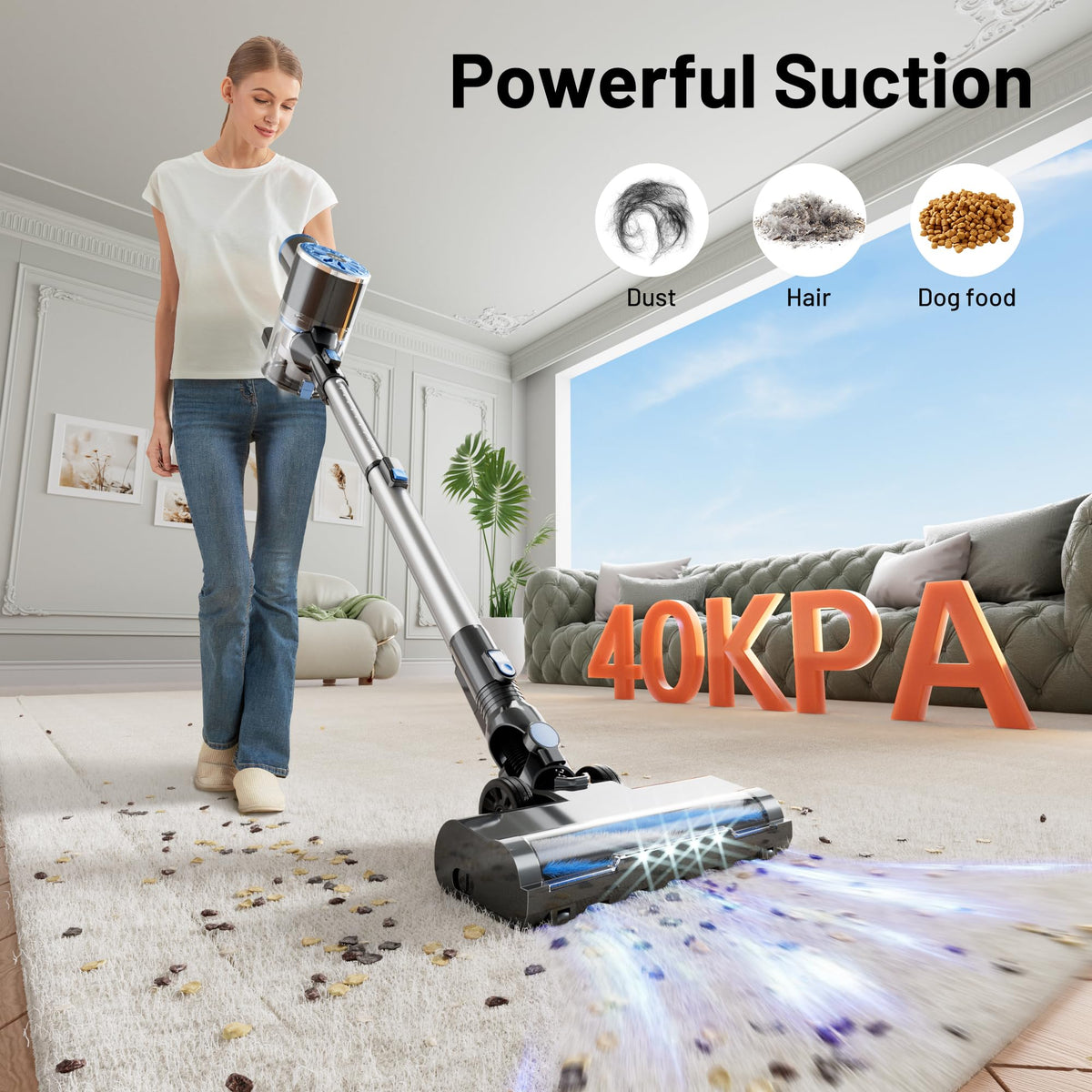 Cordless Stick Vacuum with LED Screen M467