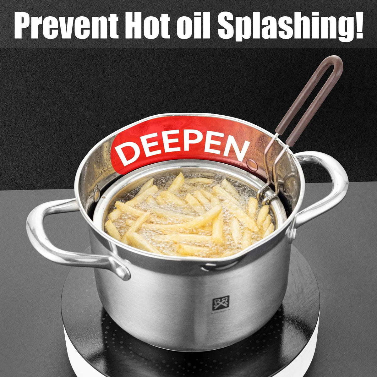 4.0L Deep Fryer Pot with Basket and Lid Q5584