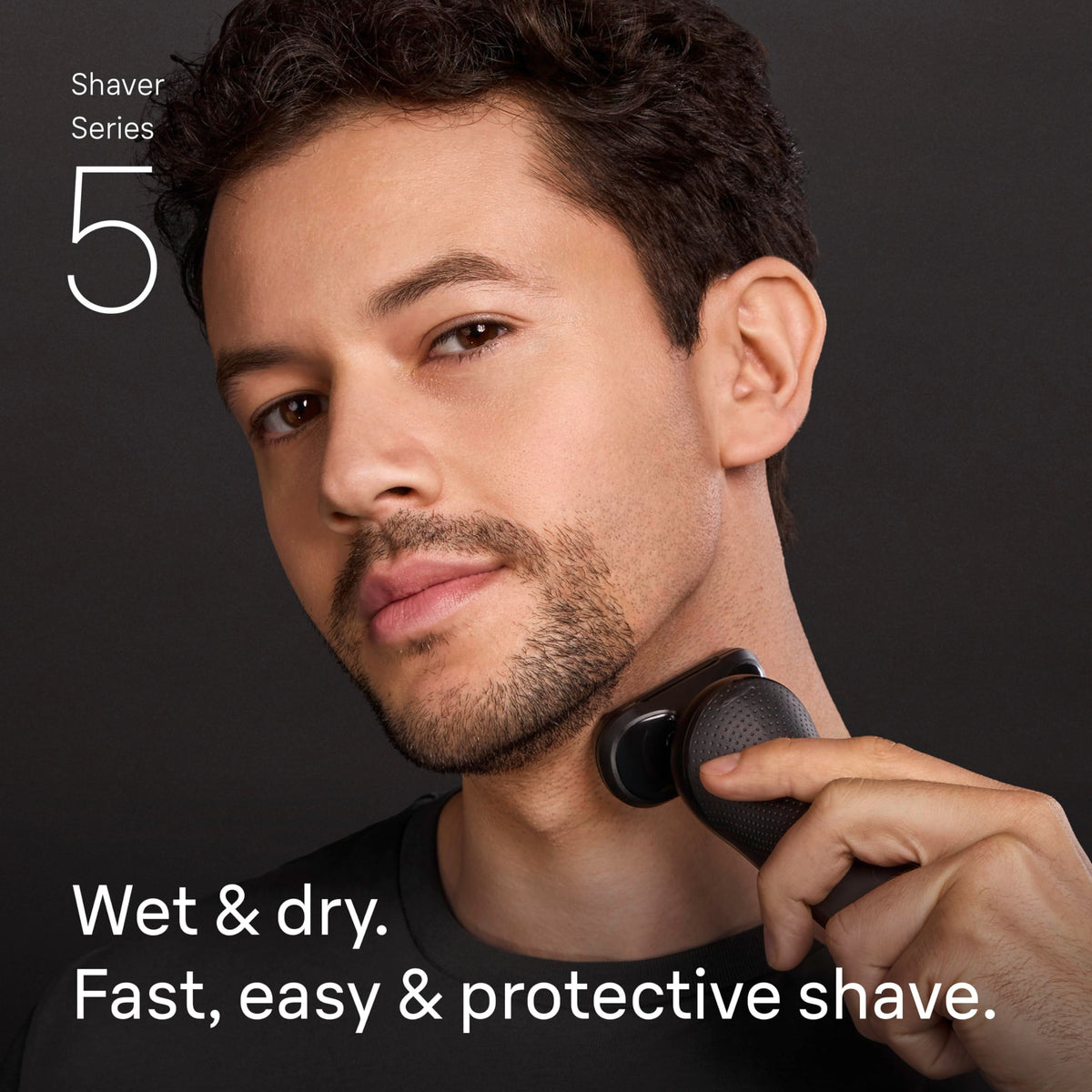 Black Wet & Dry Electric Shaver with Trimmer H945365