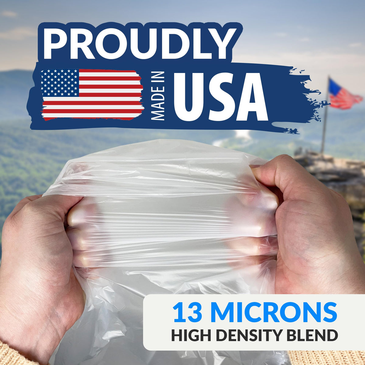 Clear Trash Bags with Twist Ties 250 Count Heavy Duty L7618