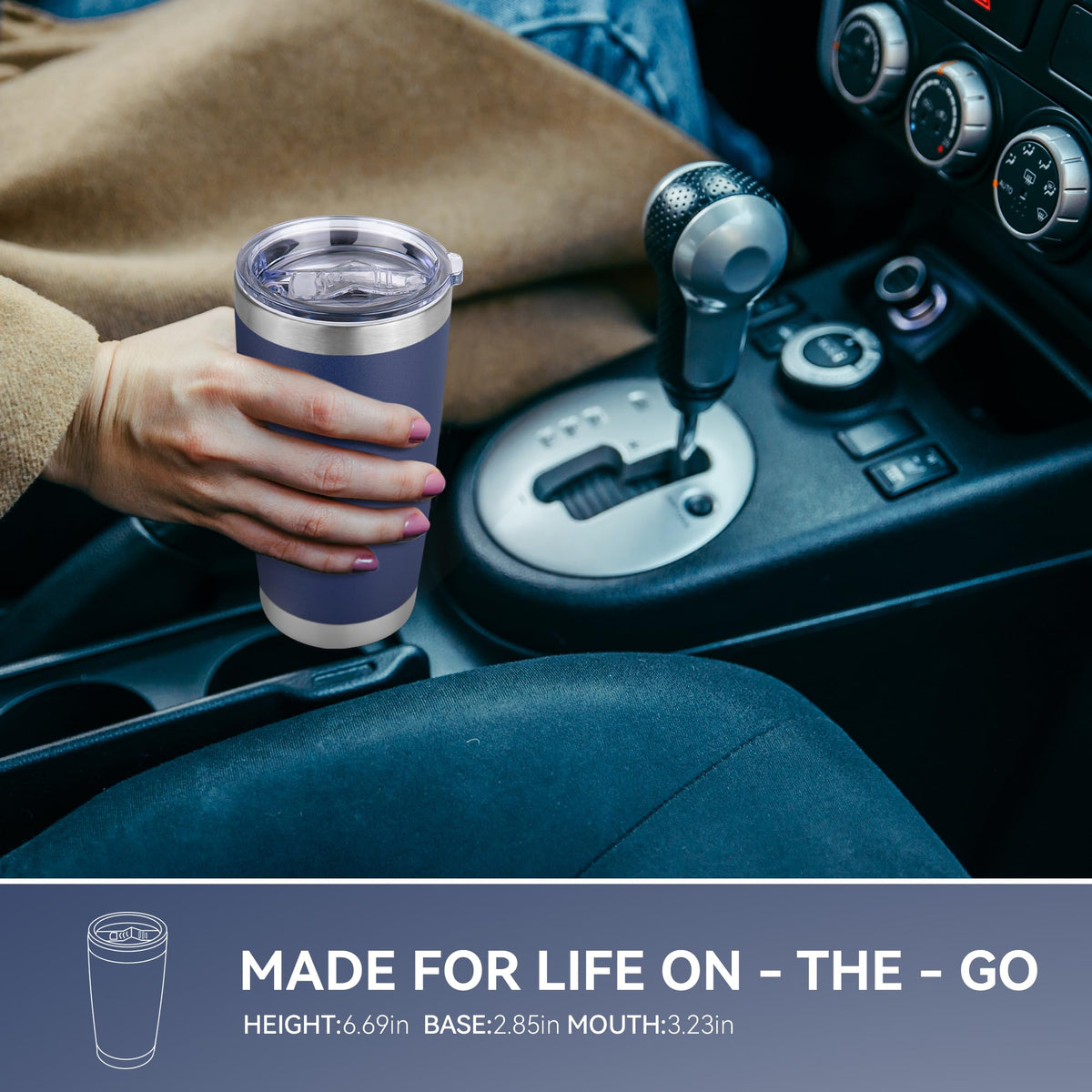 20 oz Stainless Steel Insulated Tumbler with Lid I385197
