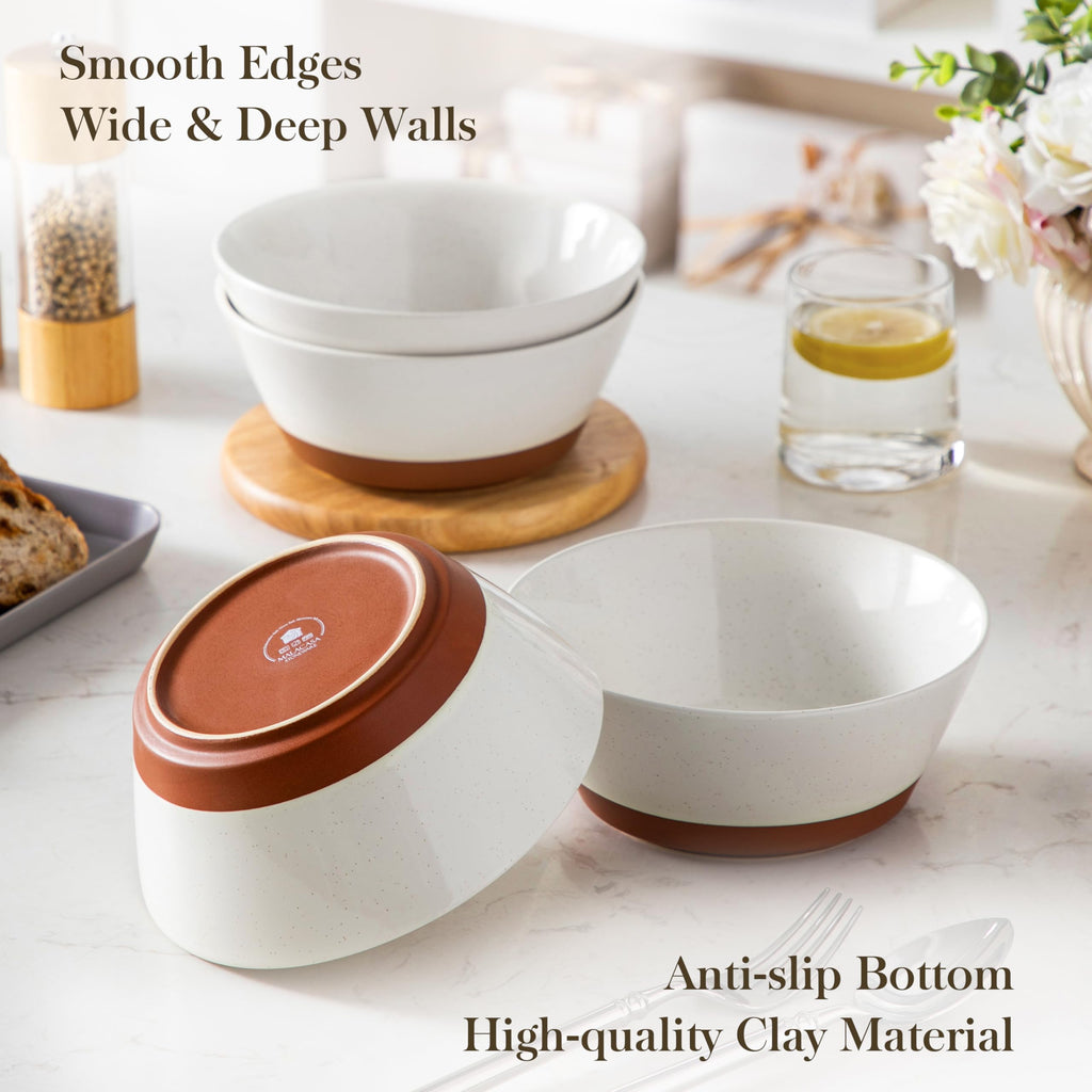 Ceramic Soup Bowl Set of 4 and Baking Dish W73223