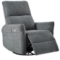 Power Swivel Rocker Recliner Chair with USB, Dark Gray D43424