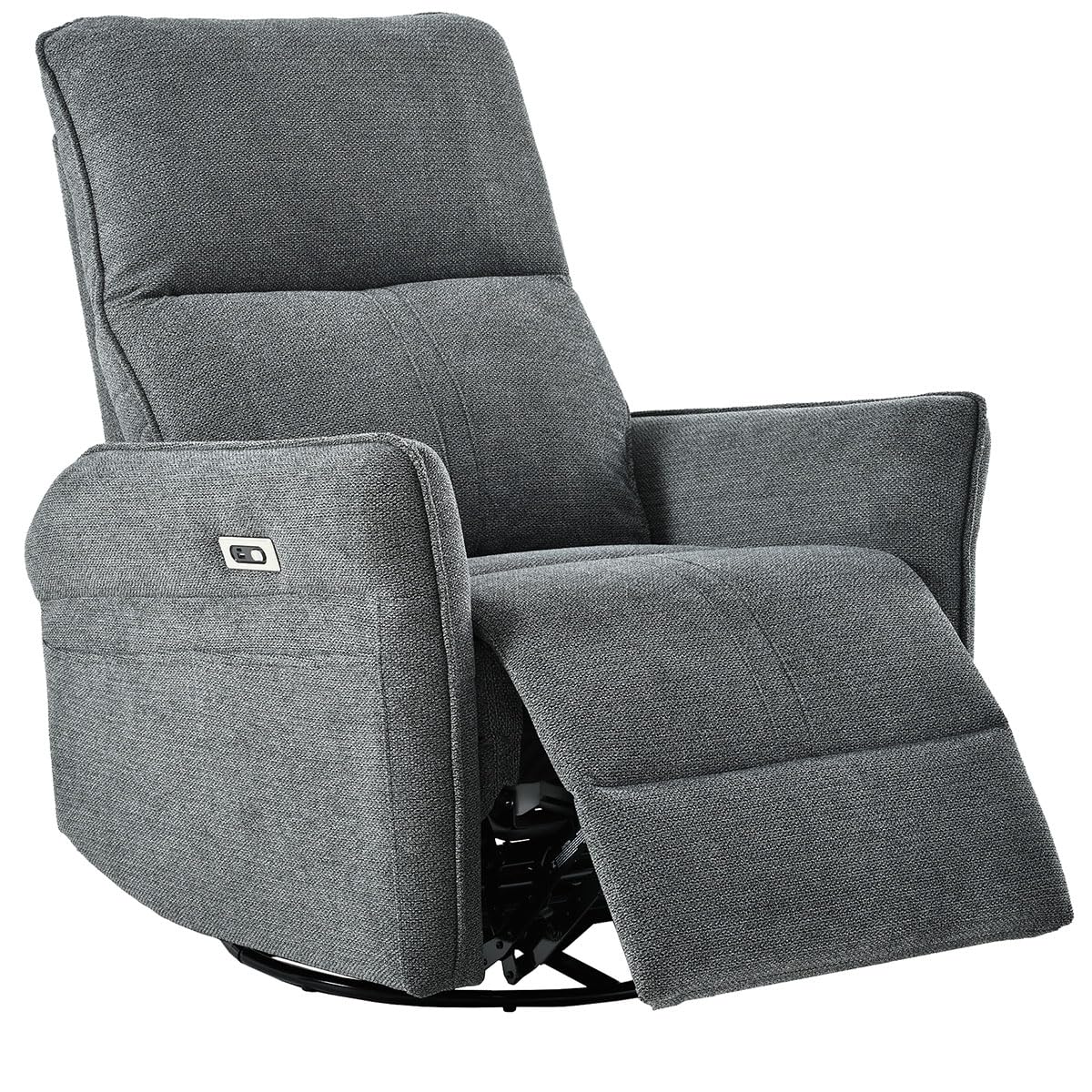 Power Swivel Rocker Recliner Chair with USB, Dark Gray D43424