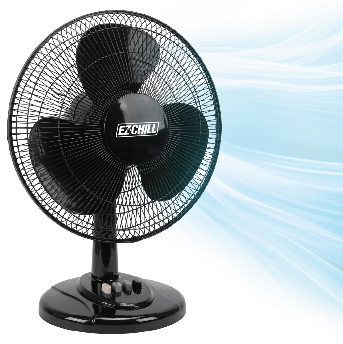 16" 3-Speed Oscillating Table Fan Black A1498