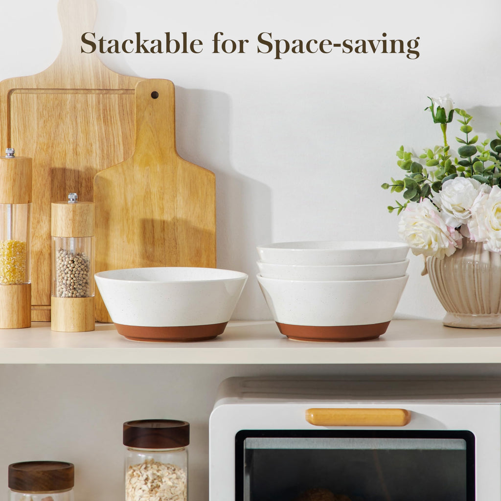 Ceramic Soup Bowl Set of 4 and Baking Dish W73223