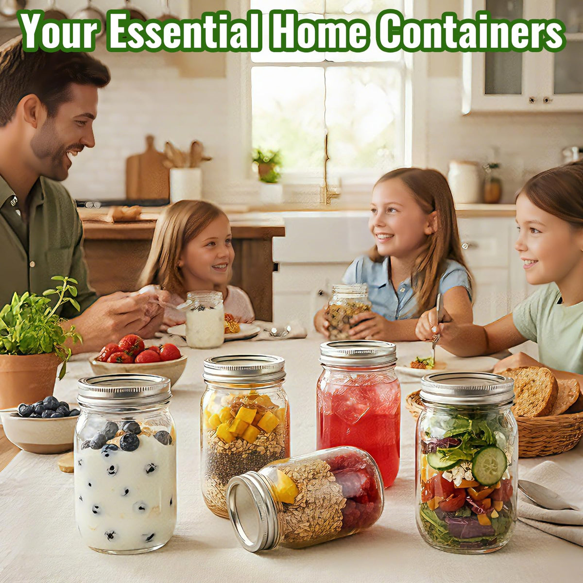 12 oz Mason Jars with Lids 20 Pack K53448