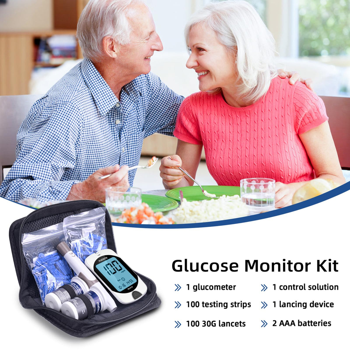 Blood Glucose Monitor Kit & 200 Test Strips G67675