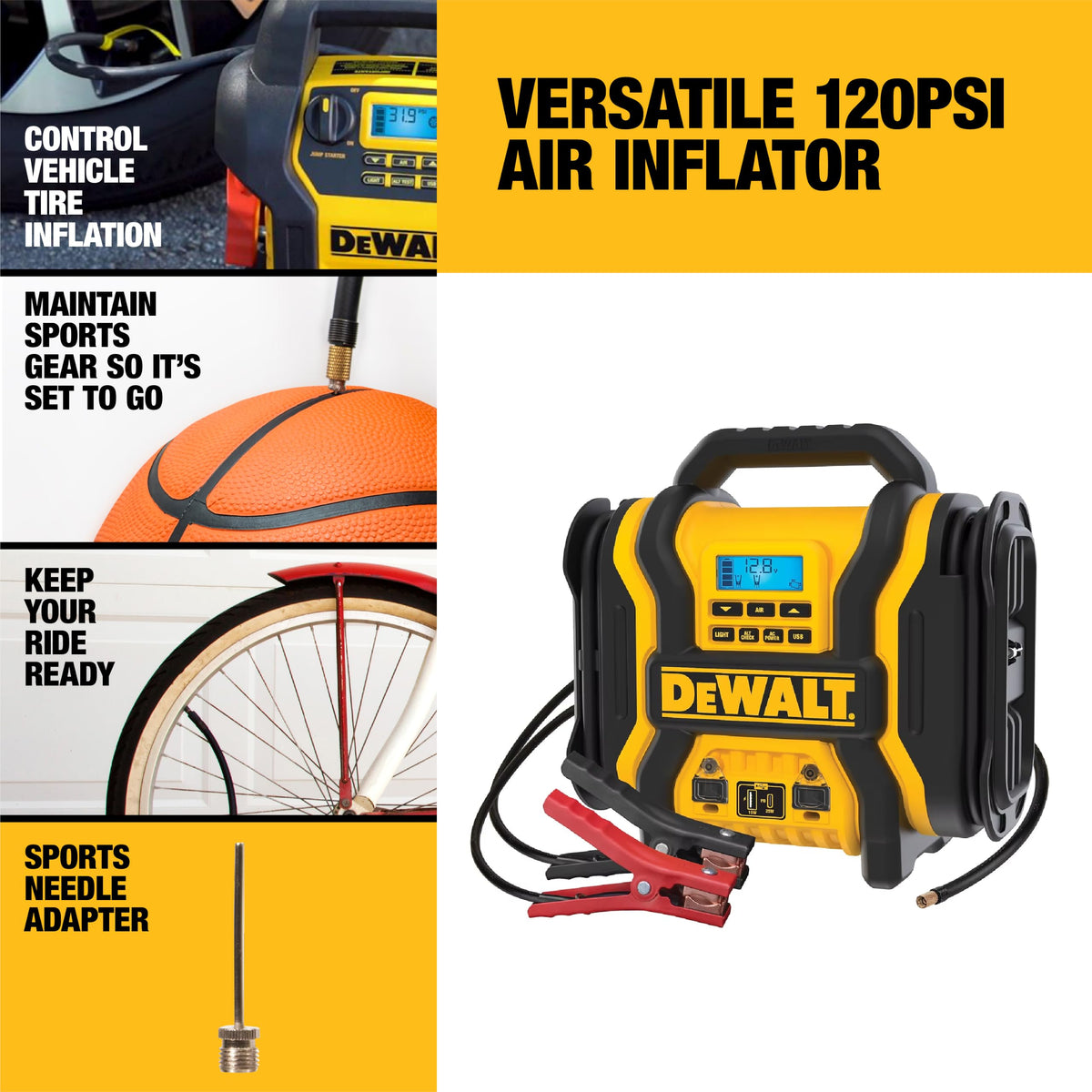 2000 Peak Amp Jump Starter with 120 PSI Air Inflator M134